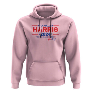 Harris 2024 Time To Make Herstory Hoodie American Flag Election Star TS11 Light Pink Print Your Wear