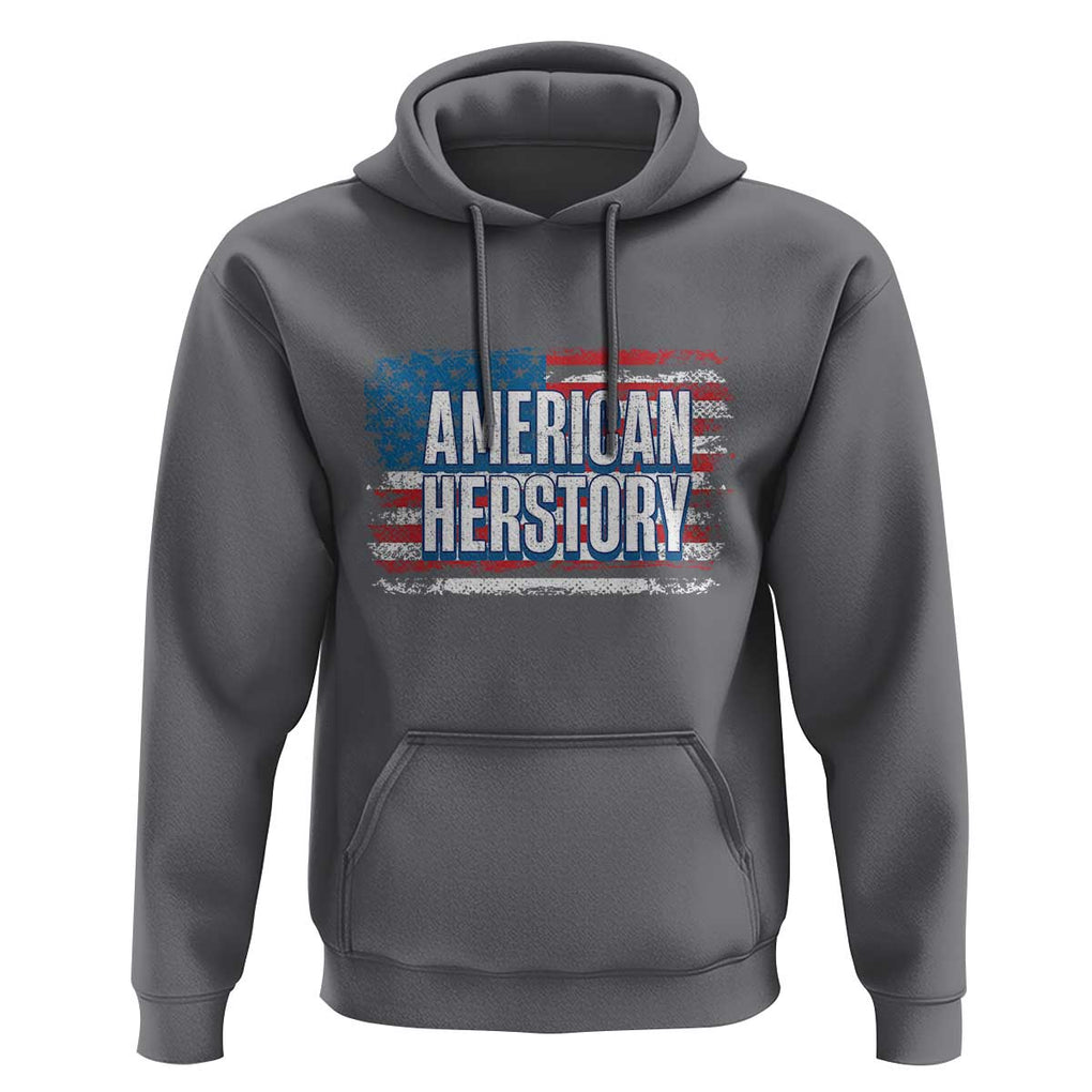 Kamala Harris Hoodie American Herstory History USA Flag Election 2024 TS11 Charcoal Print Your Wear