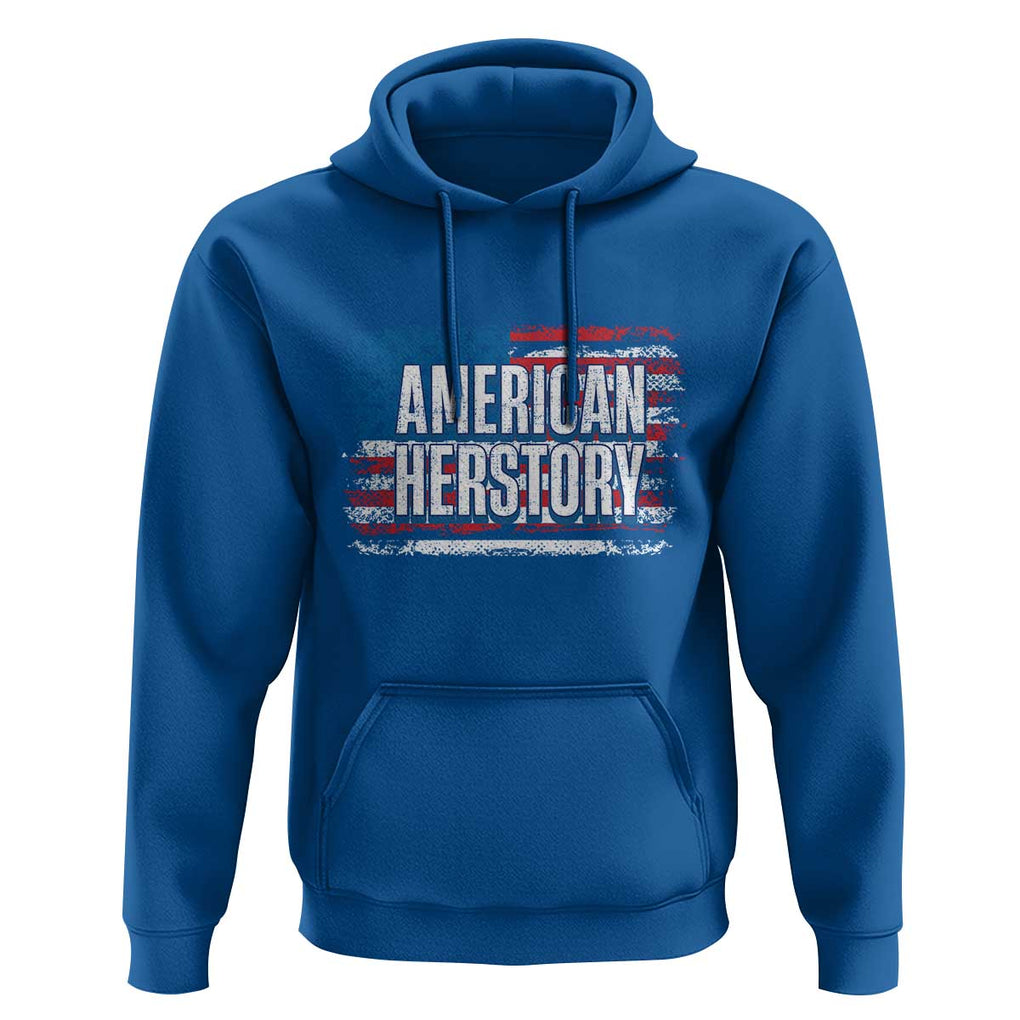 Kamala Harris Hoodie American Herstory History USA Flag Election 2024 TS11 Royal Blue Print Your Wear