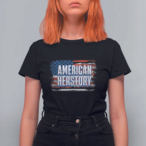 Kamala Harris T Shirt For Women American Herstory History USA Flag Election 2024 TS11 Black Print Your Wear