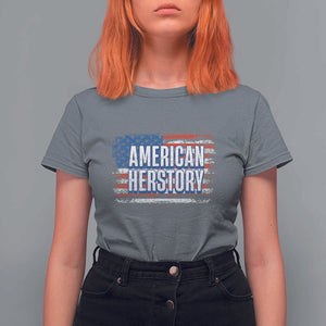 Kamala Harris T Shirt For Women American Herstory History USA Flag Election 2024 TS11 Charcoal Print Your Wear