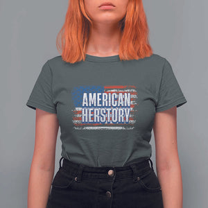 Kamala Harris T Shirt For Women American Herstory History USA Flag Election 2024 TS11 Dark Heather Print Your Wear