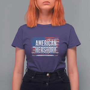 Kamala Harris T Shirt For Women American Herstory History USA Flag Election 2024 TS11 Purple Print Your Wear