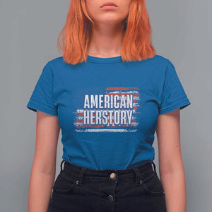 Kamala Harris T Shirt For Women American Herstory History USA Flag Election 2024 TS11 Royal Blue Print Your Wear