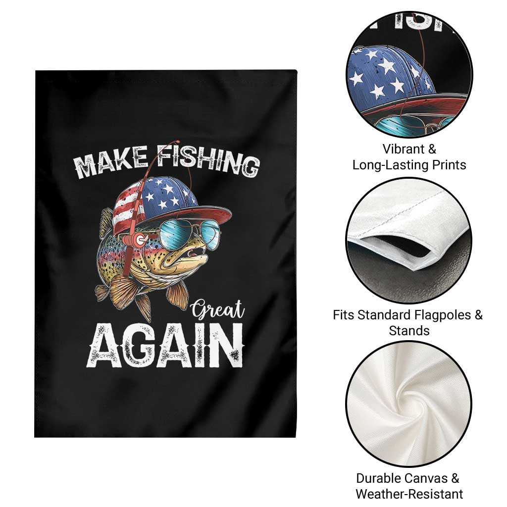 Funny Make Fishing Great Again Garden Flag Bass Fishing TS11 Print Your Wear