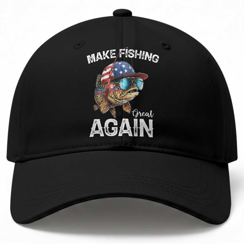 Funny Make Fishing Great Again Baseball Cap Bass Fishing TS11 Print Your Wear