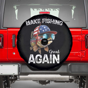Funny Make Fishing Great Again Spare Tire Cover Bass Fishing TS11 Black Print Your Wear