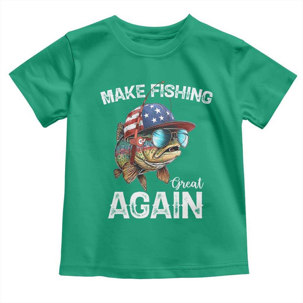 Funny Make Fishing Great Again Toddler T Shirt Bass Fishing TS11 Irish Green Print Your Wear