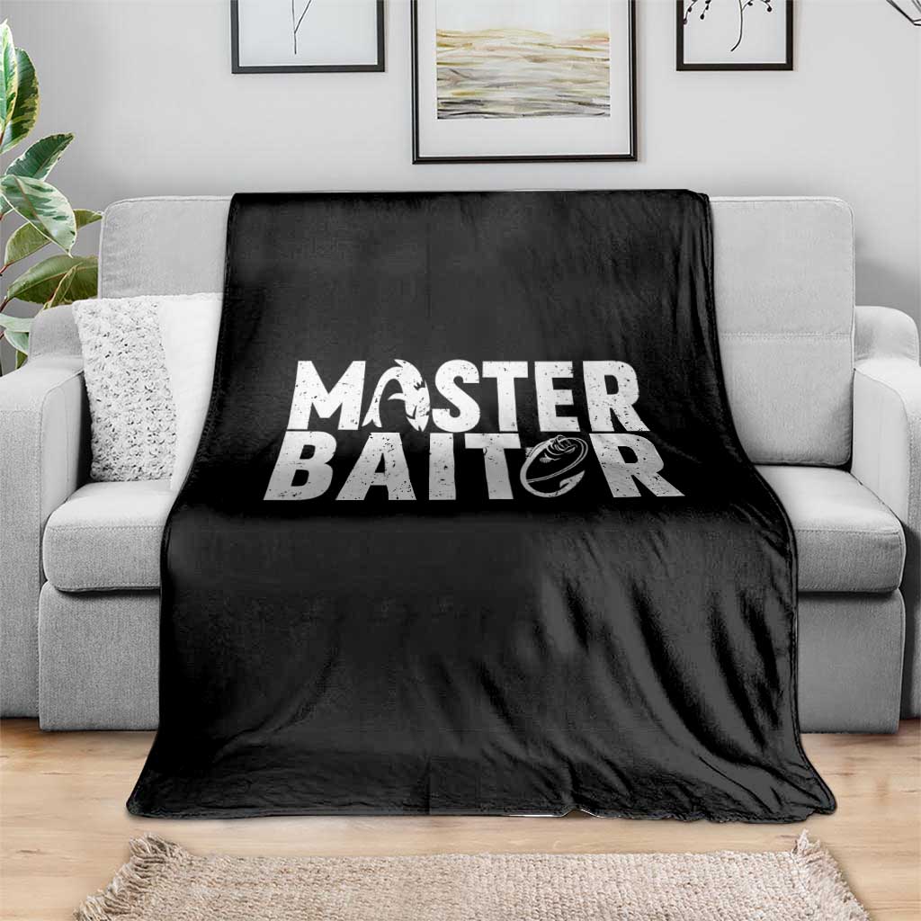 Funny Master Baiter Throw Blanket Fishing Fisherman Adult Jokes Father's Day TS11 Print Your Wear