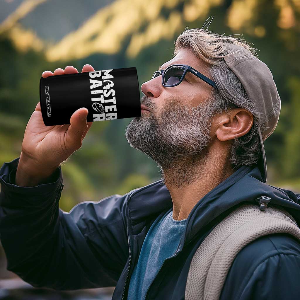 Funny Master Baiter 4 in 1 Can Cooler Tumbler Fishing Fisherman Adult Jokes Father's Day TS11 Print Your Wear
