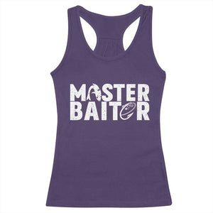 Funny Master Baiter Racerback Tank Top Fishing Fisherman Adult Jokes Father's Day TS11 Purple Print Your Wear