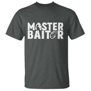 Funny Master Baiter T Shirt Fishing Fisherman Adult Jokes Father's Day TS11 Dark Heather Print Your Wear