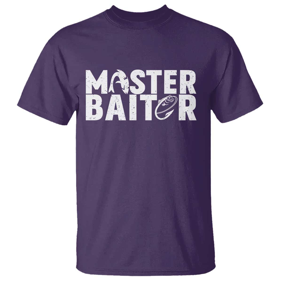 Funny Master Baiter T Shirt Fishing Fisherman Adult Jokes Father's Day TS11 Purple Print Your Wear