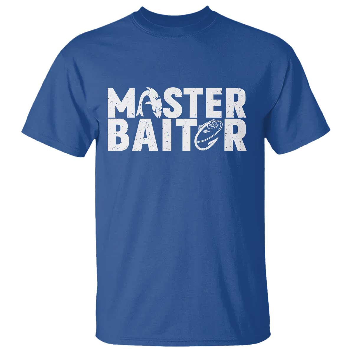 Funny Master Baiter T Shirt Fishing Fisherman Adult Jokes Father's Day TS11 Royal Blue Print Your Wear