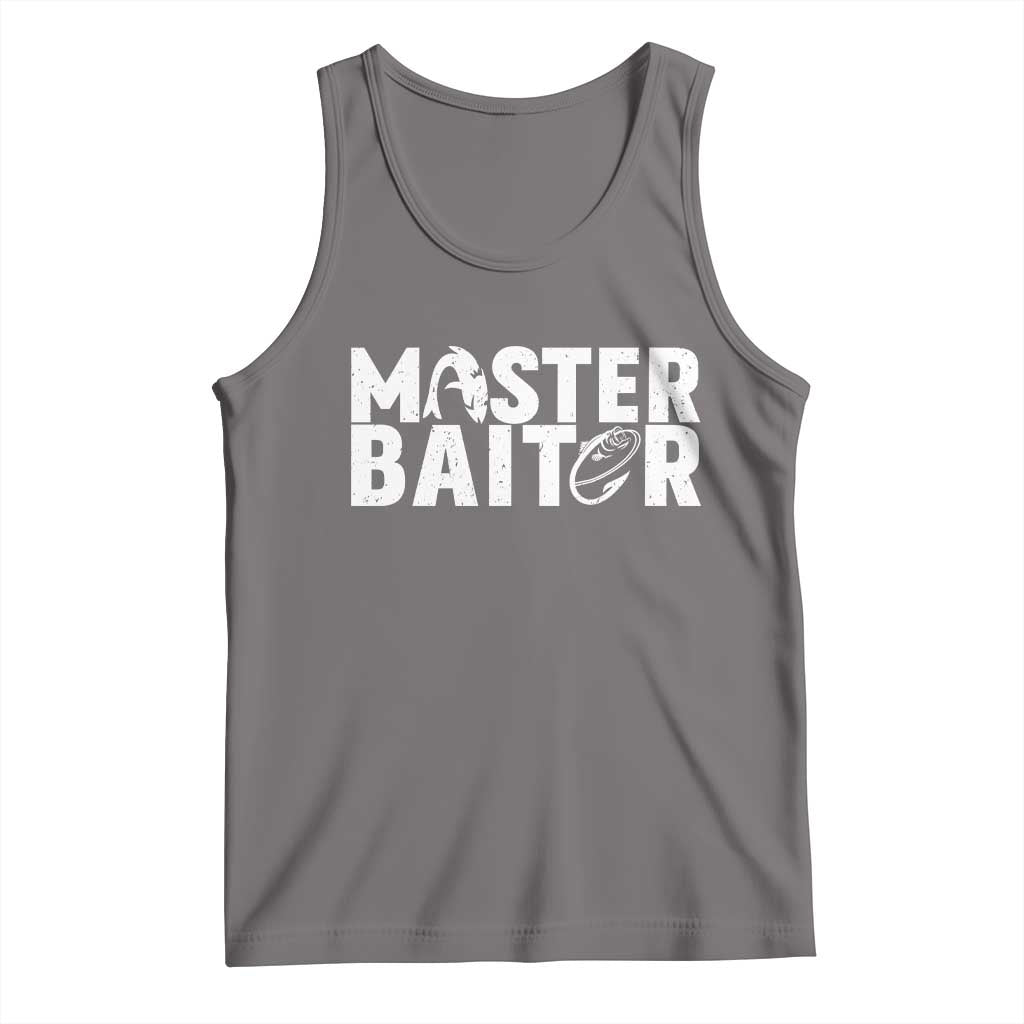 Funny Master Baiter Tank Top Fishing Fisherman Adult Jokes Father's Day TS11 Deep Heather Print Your Wear