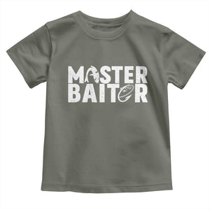 Funny Master Baiter Toddler T Shirt Fishing Fisherman Adult Jokes Father's Day TS11 Military Green Print Your Wear