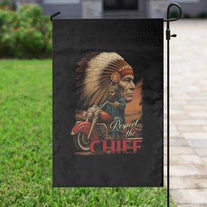 Indian American Rider Garden Flag Respect The Native Chief Native American Motorcycle TS11 Print Your Wear