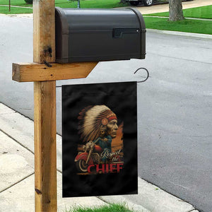 Indian American Rider Garden Flag Respect The Native Chief Native American Motorcycle TS11 Print Your Wear