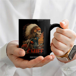 Indian American Rider Coffee Mug Respect The Native Chief Native American Motorcycle TS11 Print Your Wear