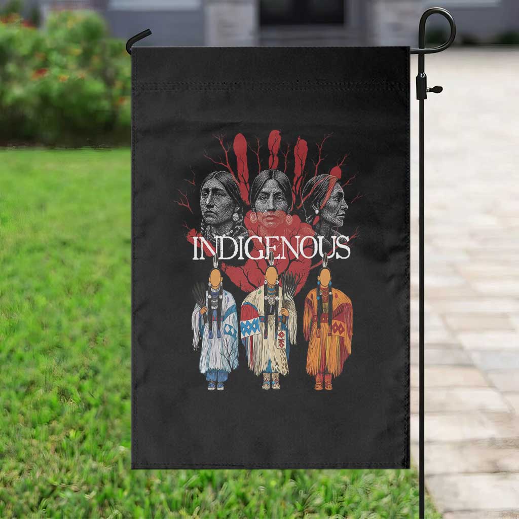 Native American Indigenous Women MMIW Red Hand Indian Garden Flag TS11 Print Your Wear
