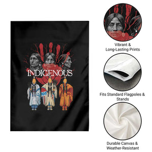 Native American Indigenous Women MMIW Red Hand Indian Garden Flag TS11 Print Your Wear