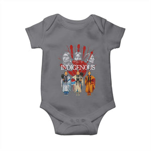 Native American Indigenous Women MMIW Red Hand Indian Baby Onesie TS11 Charcoal Print Your Wear