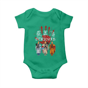Native American Indigenous Women MMIW Red Hand Indian Baby Onesie TS11 Irish Green Print Your Wear