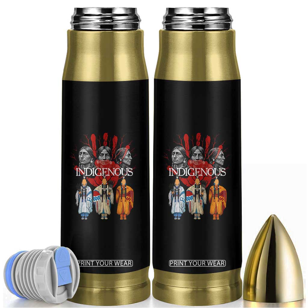 Native American Indigenous Women MMIW Red Hand Indian Bullet Tumbler TS11 Black Print Your Wear