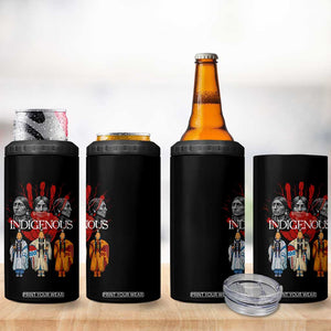Native American Indigenous Women MMIW Red Hand Indian 4 in 1 Can Cooler Tumbler TS11 Print Your Wear