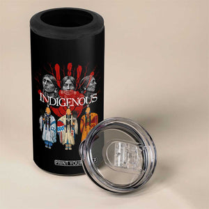 Native American Indigenous Women MMIW Red Hand Indian 4 in 1 Can Cooler Tumbler TS11 Print Your Wear