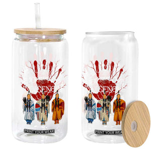 Native American Indigenous Women MMIW Red Hand Indian Glass Can TS11 Print Your Wear