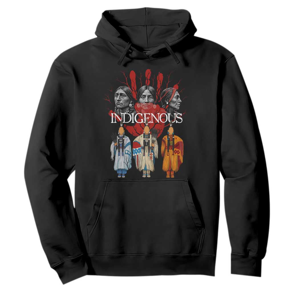 Native American Indigenous Women MMIW Red Hand Indian Hoodie TS11 Black Print Your Wear