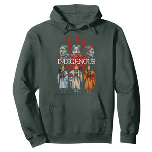 Native American Indigenous Women MMIW Red Hand Indian Hoodie TS11 Dark Forest Green Print Your Wear