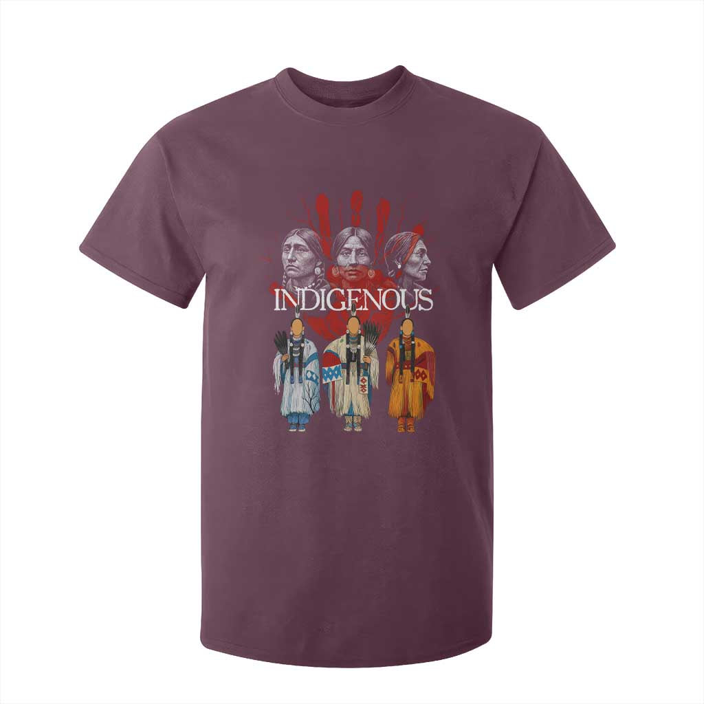 Native American Indigenous Women MMIW Red Hand Indian T Shirt For Kid TS11 Maroon Print Your Wear