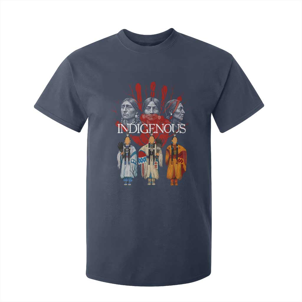 Native American Indigenous Women MMIW Red Hand Indian T Shirt For Kid TS11 Navy Print Your Wear