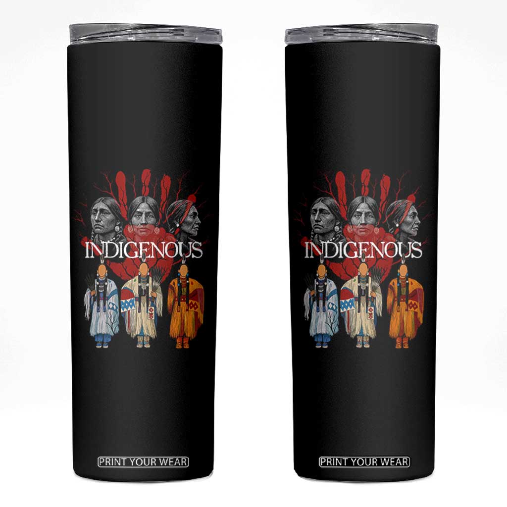 Native American Indigenous Women MMIW Red Hand Indian Skinny Tumbler TS11 Black Print Your Wear