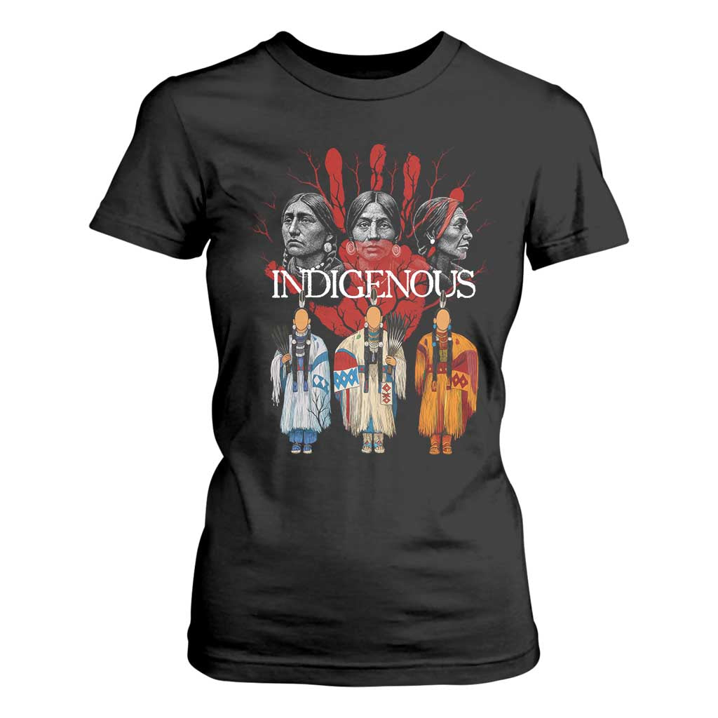 Native American Indigenous Women MMIW Red Hand Indian T Shirt For Women TS11 Black Print Your Wear