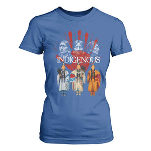 Native American Indigenous Women MMIW Red Hand Indian T Shirt For Women TS11 Royal Blue Print Your Wear