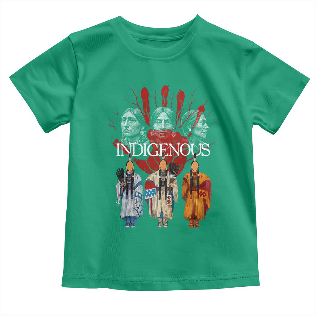 Native American Indigenous Women MMIW Red Hand Indian Toddler T Shirt TS11 Irish Green Print Your Wear