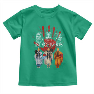 Native American Indigenous Women MMIW Red Hand Indian Toddler T Shirt TS11 Irish Green Print Your Wear