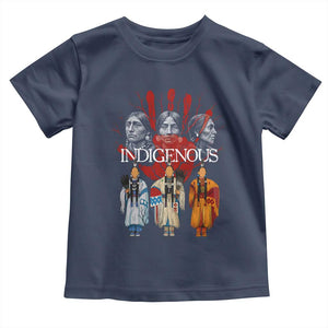 Native American Indigenous Women MMIW Red Hand Indian Toddler T Shirt TS11 Navy Print Your Wear