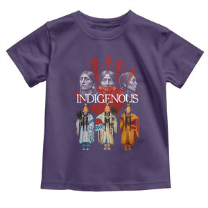 Native American Indigenous Women MMIW Red Hand Indian Toddler T Shirt TS11 Purple Print Your Wear
