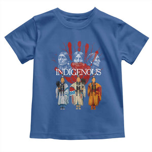 Native American Indigenous Women MMIW Red Hand Indian Toddler T Shirt TS11 Royal Blue Print Your Wear