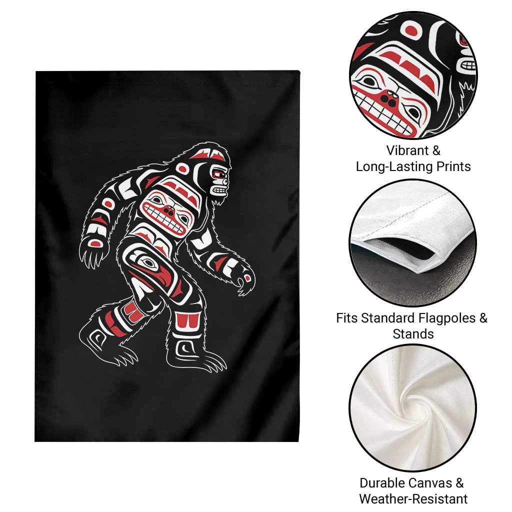 Bigfoot Native American Northwest Coast Art Garden Flag TS11 Print Your Wear