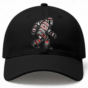Bigfoot Native American Northwest Coast Art Baseball Cap