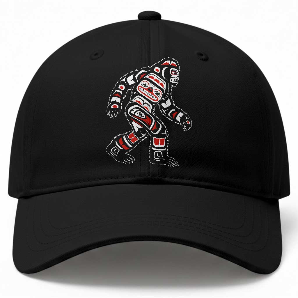 Bigfoot Native American Northwest Coast Art Baseball Cap TS11 Print Your Wear