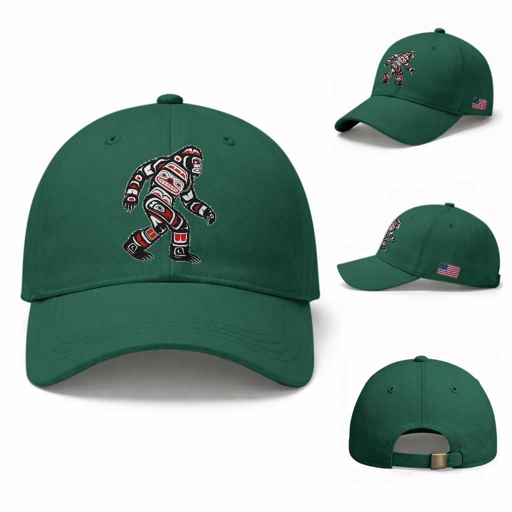 Bigfoot Native American Northwest Coast Art Baseball Cap
