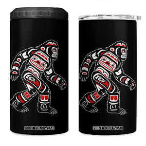 Bigfoot Native American Northwest Coast Art 4 in 1 Can Cooler Tumbler TS11 One Size: 16 oz Black Print Your Wear