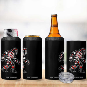 Bigfoot Native American Northwest Coast Art 4 in 1 Can Cooler Tumbler TS11 Print Your Wear