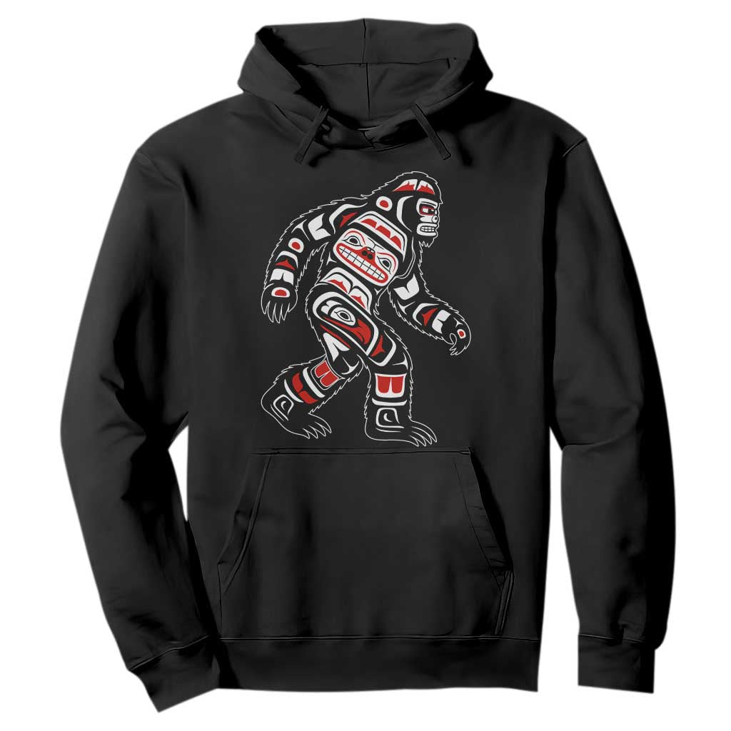 Bigfoot Native American Northwest Coast Art Hoodie TS11 Black Print Your Wear